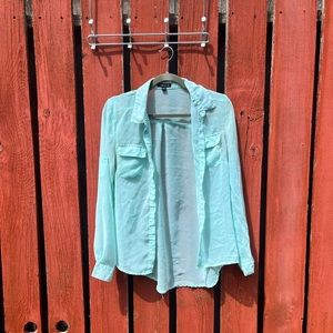 Mint green blouse